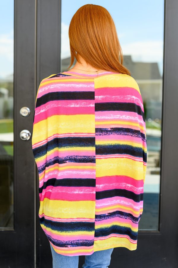 Essential Blouse in Yellow and Pink Multi Stripe Supply - Image 4