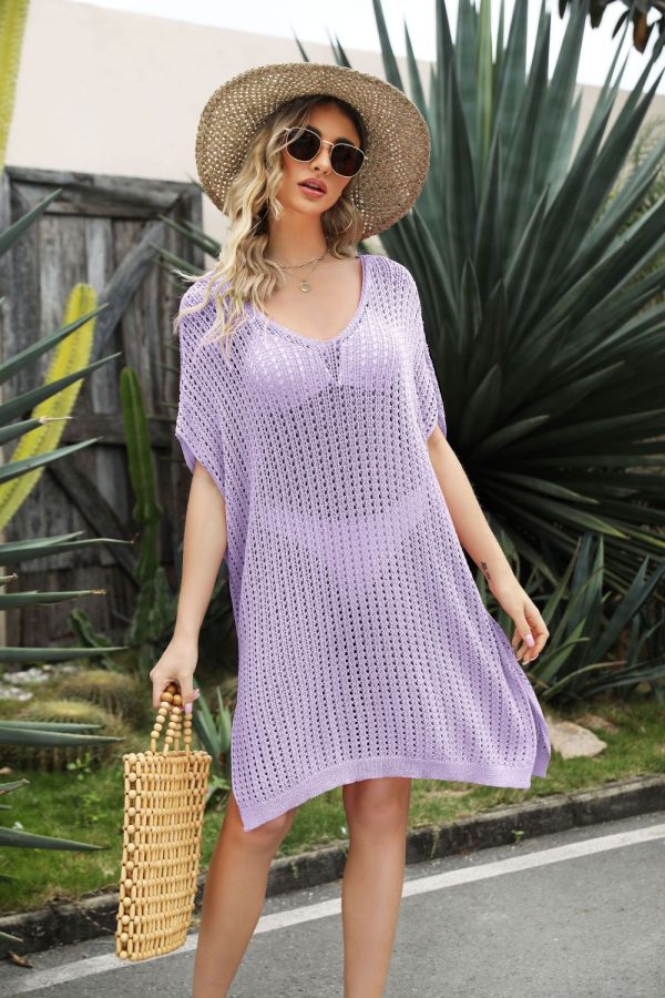 Openwork Side Slit Cover-Up Dress Sale