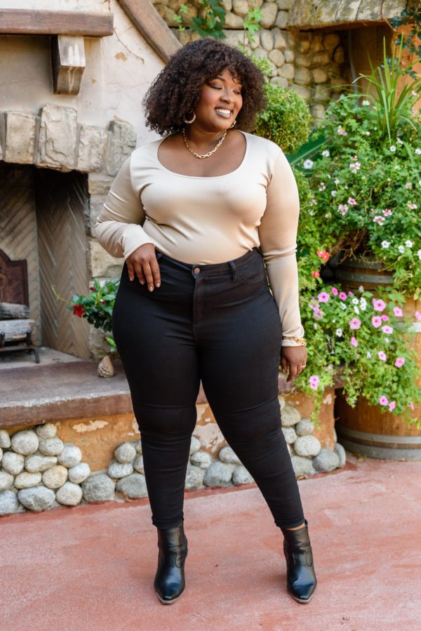 Can You Believe It Basic Long Sleeve Top In Sand Sale - Image 4