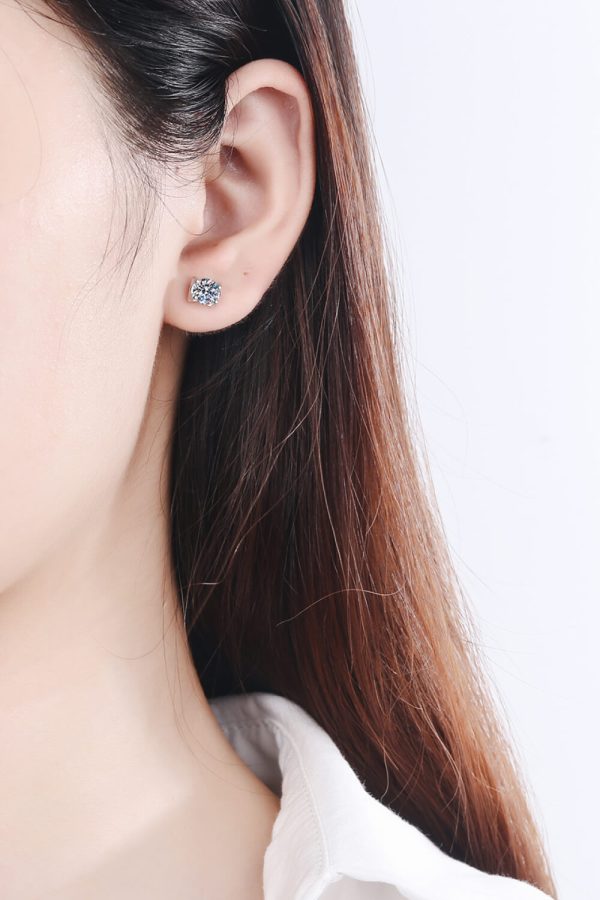 Weekend Meetup Moissanite Stud Earrings For Cheap - Image 3