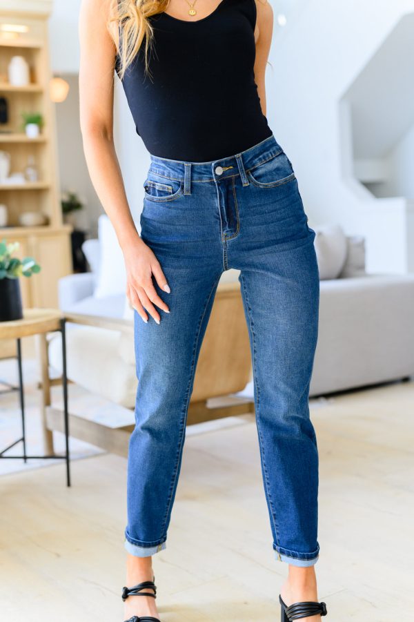 Downtown High Rise Boyfriend Jeans For Sale - Image 2