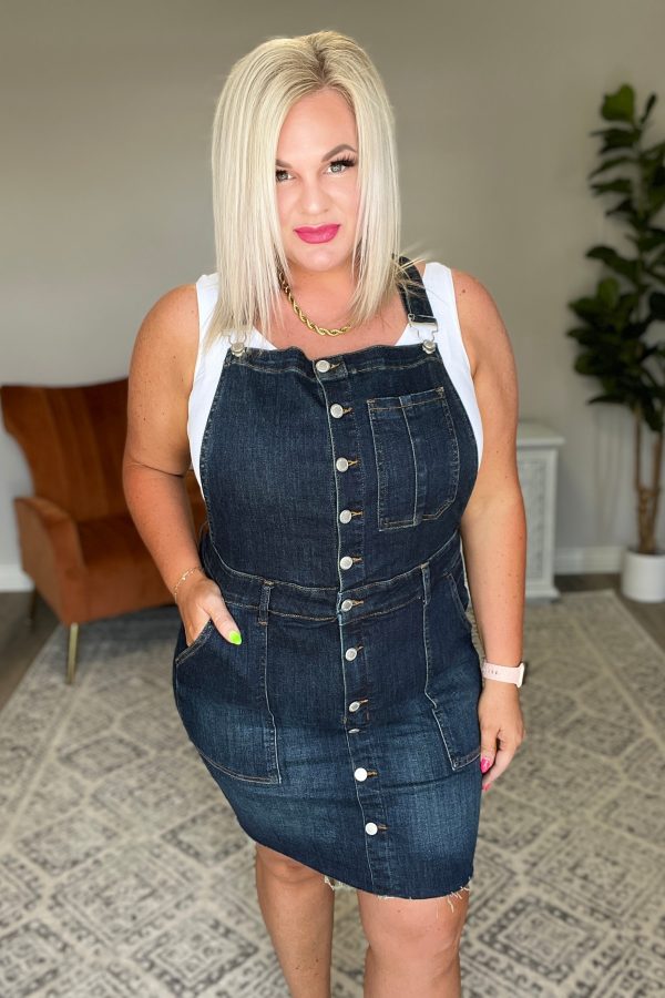 Agnes Denim Overall Dress Online Sale - Image 2