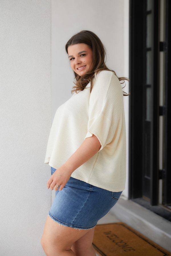 Brianna Boxy Crop Top Cheap - Image 3